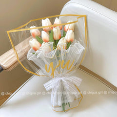 Simulation flowers tulips fake flowers hand bouquet eve bouquet arrangement