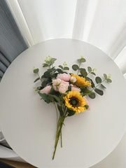 Sunflower silk flower simulation flower dining table floral decoration ornaments