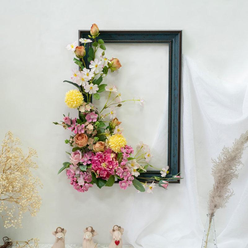 Picture frame wall hanging simulated flower wedding background decoration