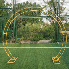 Gold plated iron double arch wedding props