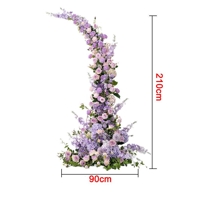 Rose Purple Flower Arch Corner Wedding Party Background Decoration