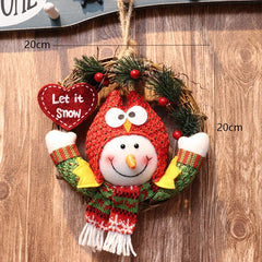 New Christmas wreath door hanging store window Christmas decorations dolls