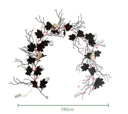 Simulated withered vine black holiday decoration