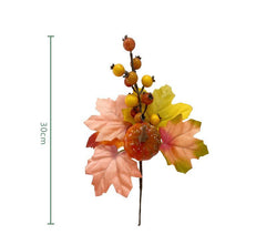 Simulated autumn silk cloth single branch maple leaf indoor green plant decoration