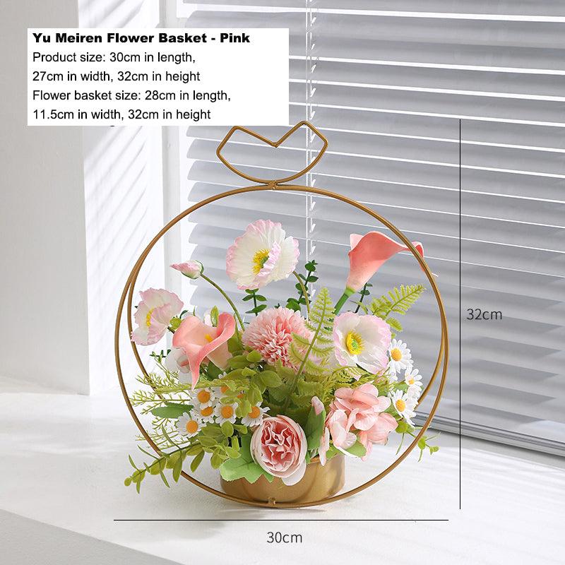 Flower basket simulation flower living room decoration