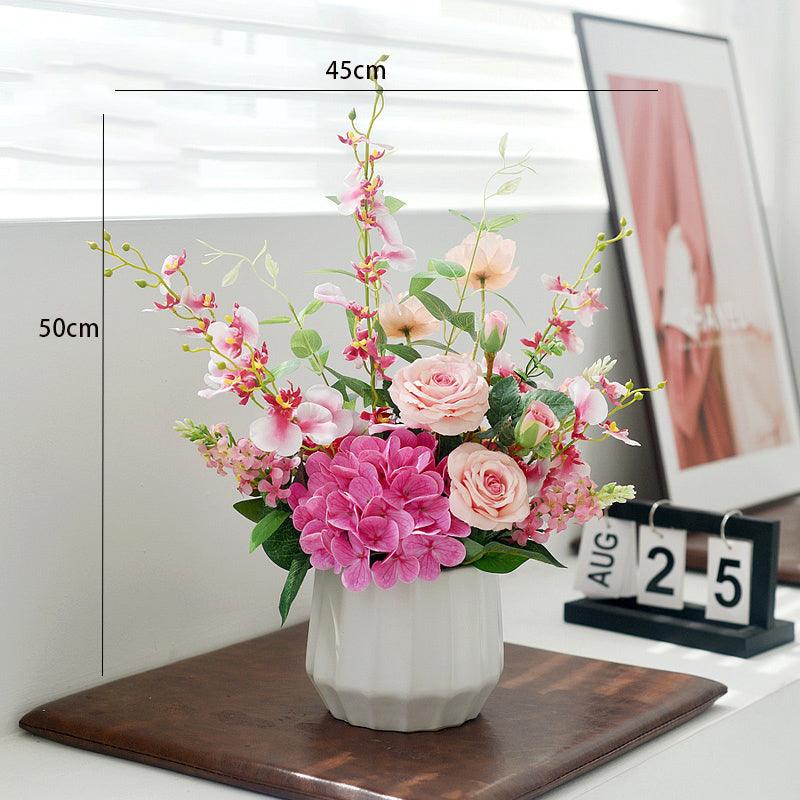 Simulation flowers silk flower bouquet arrangement home wine cabinet decorations living room