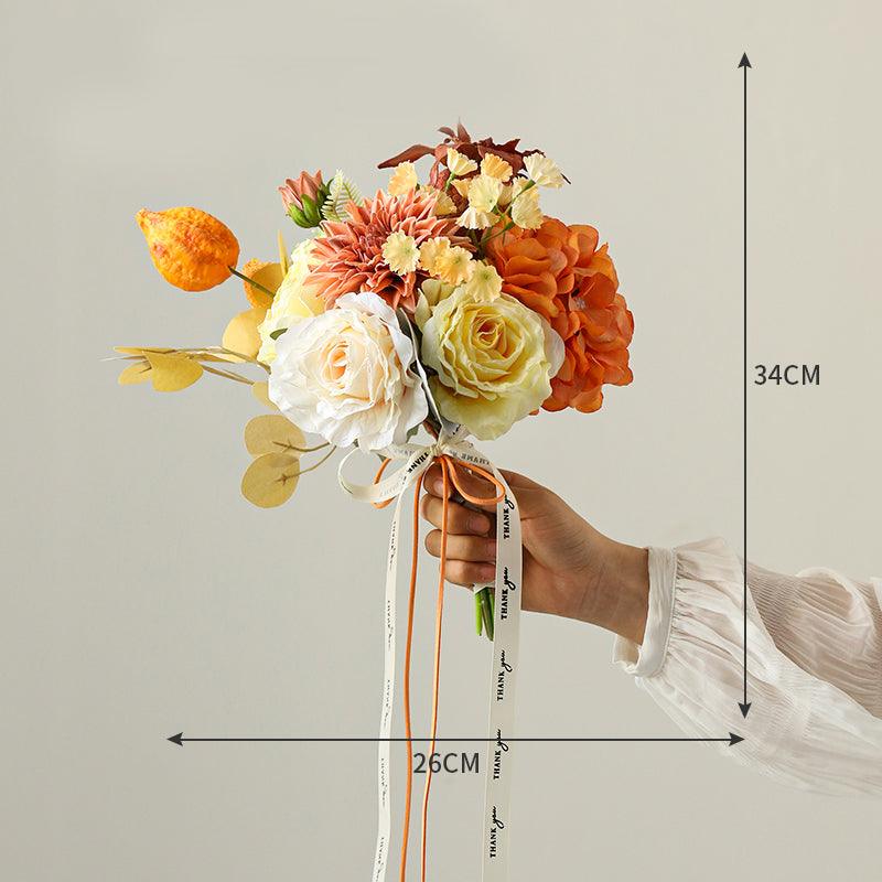 Wedding artificial flower bride colorful hand holder