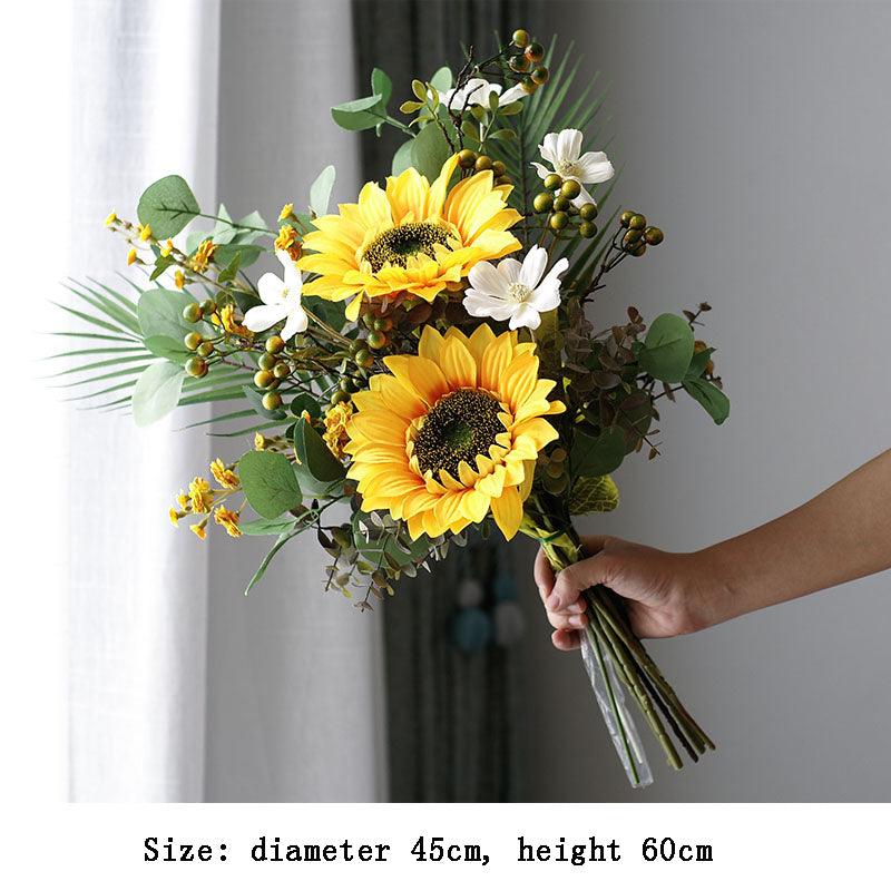 Sunflower simulation bouquet living room table decoration