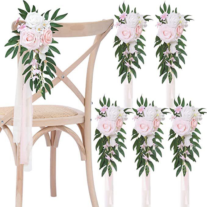 2Pcs wedding Artificial Chair Flower Decoration | Uflower