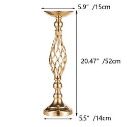 Gold Iron Cross Vase Dining Table Candlestick Decoration