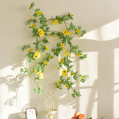 Simulated Daisy Flower Vine Entangled Decoration Store