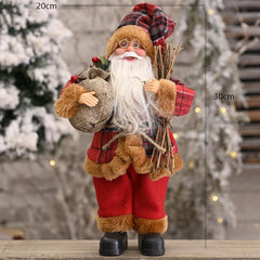 Christmas New Decoration Supplies Standing Santa Claus Doll Creative Toys Decoration