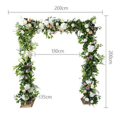 Simulated green plant guidance and arch wedding floral decoration