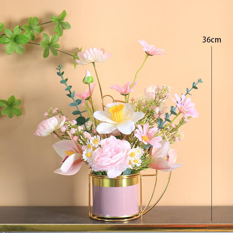 High-grade light luxury fake flowers simulation bouquet living room table flower arrangement