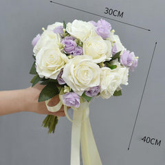 Wedding hand bouquet bride wedding license photo simulation flowers