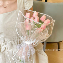 Simulation flowers tulips fake flowers hand bouquet eve bouquet arrangement