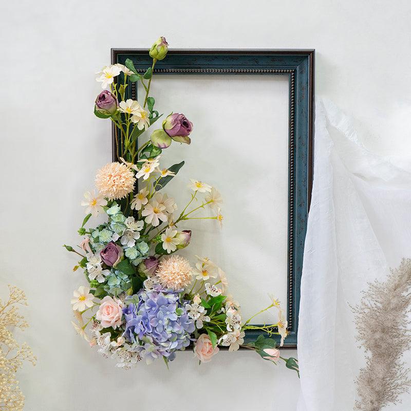 Picture frame wall hanging simulated flower wedding background decoration