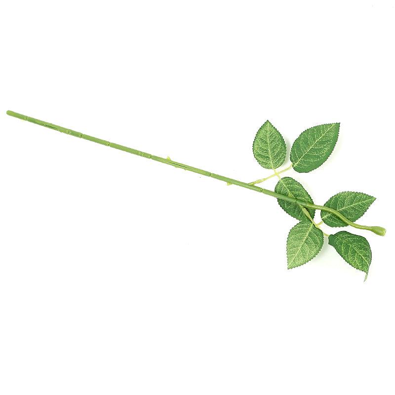 Rose stem diy handmade material flower arrangement green leaves