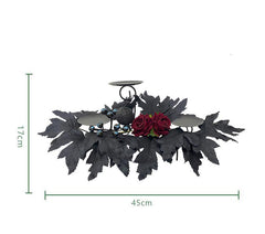 Simulated Maple Leaf Candlestick Halloween Decorative Candlestick