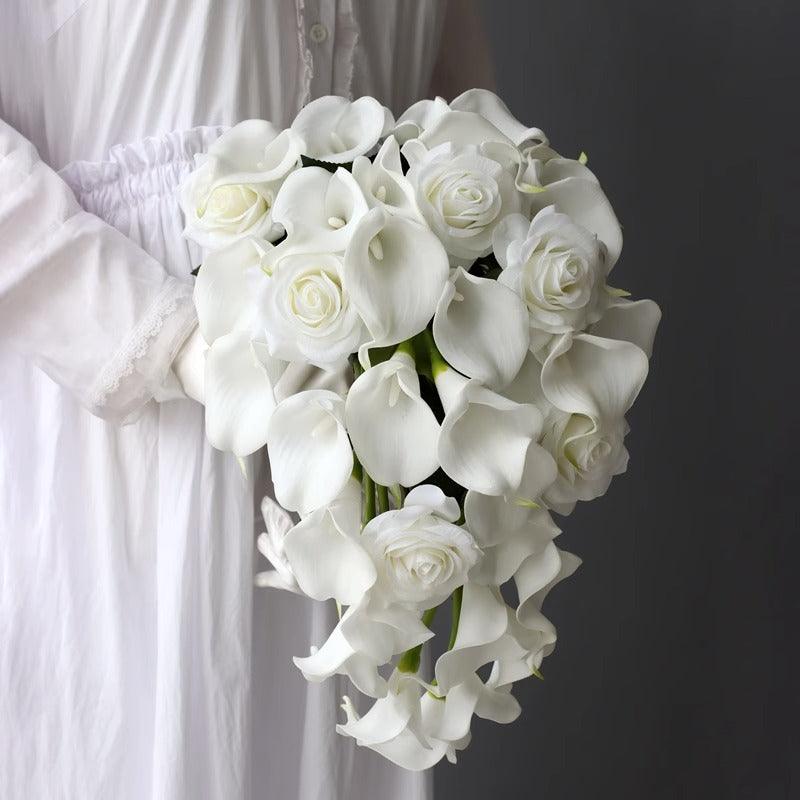 Simulation flowers hand bouquet finished custom phalaenopsis wedding wedding bouquet