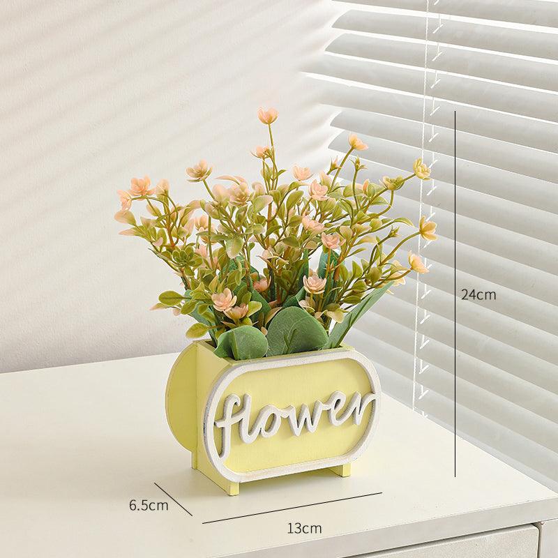 Modern Simulation Plant Flower Art Small Potted Plants Indoor Home Decoration