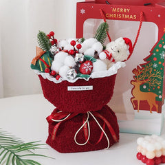 Christmas plush cartoon doll bear bouquet creative simulation flowers hand bouquet