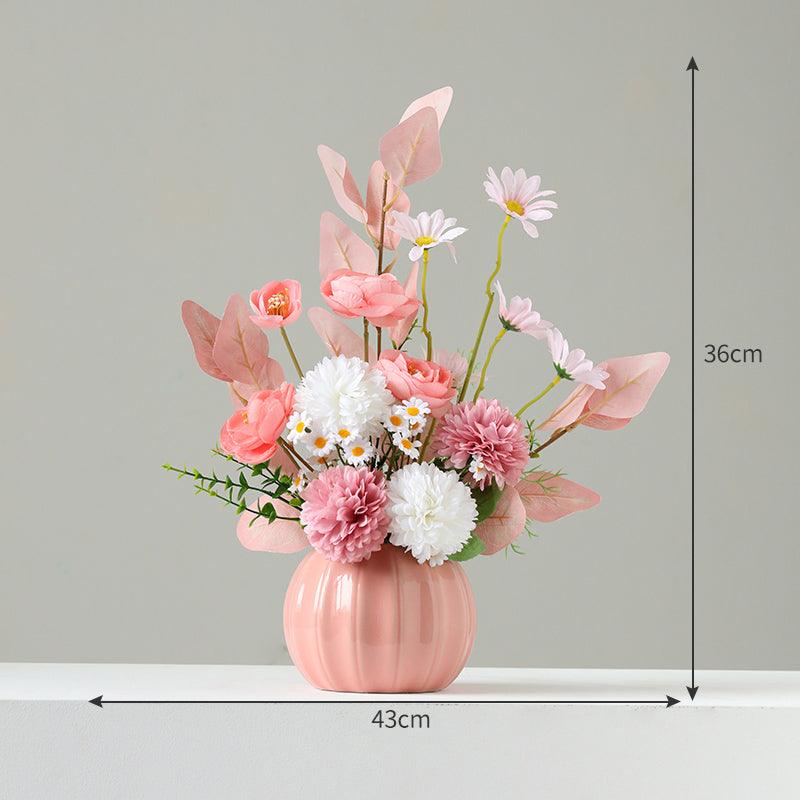 Simulation flowers light luxury high-grade dried flower bouquet living room flower arrangement