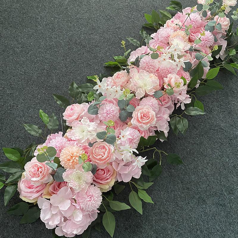 Simulated Wedding Forest Series Long Striped Flower Row Arch