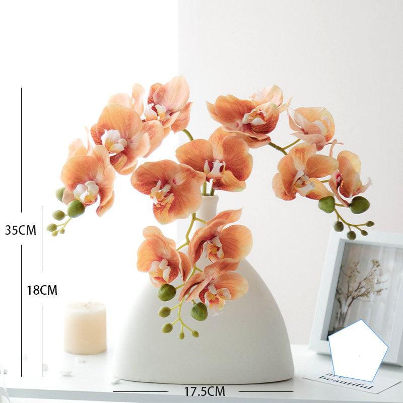 Simulation flower orange living room ornaments decoration green potted plants