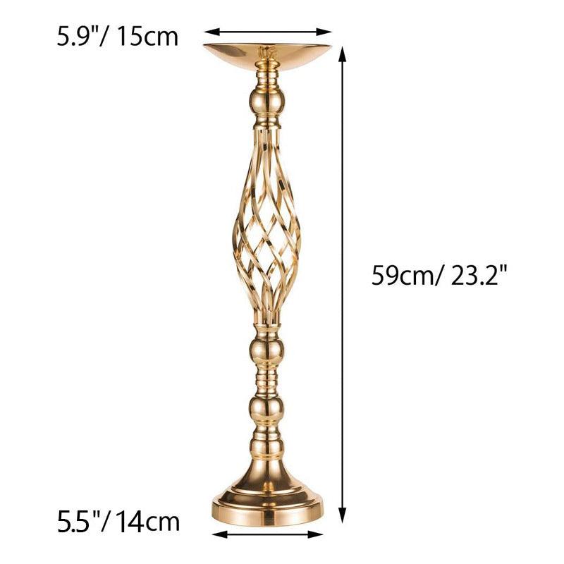 Gold Iron Cross Vase Dining Table Candlestick Decoration