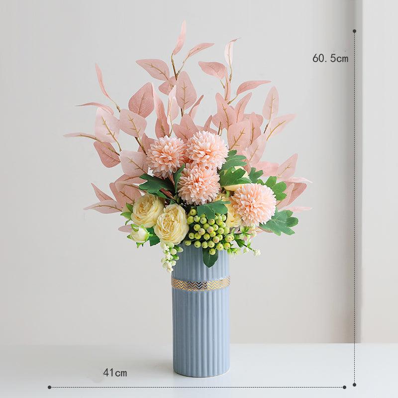 Light luxury floral arrangement high simulation flowers living room decoration