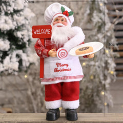 Christmas New Decoration Supplies Standing Santa Claus Doll Creative Toys Decoration