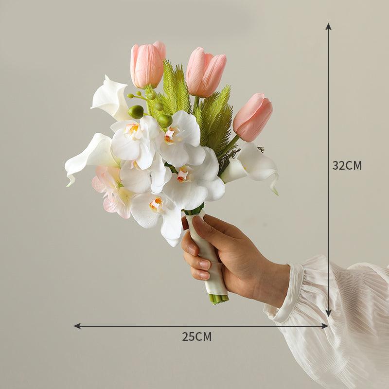 Wedding artificial flower bride colorful hand holder