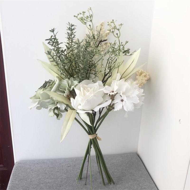 Mori fresh hand bouquet Garden style bridal hand bouquet Simulation bouquet