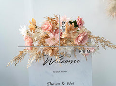 Wall hanging decoration simulated floral wedding decoration hand-arranged flowers