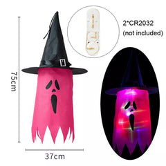 75CM LED Halloween Glow Wizard Hat Light Hanging Decoration