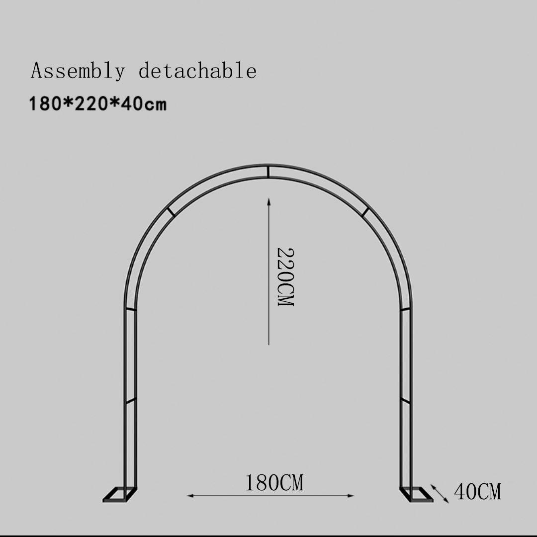 Rust proof iron arch outdoor wedding decoration