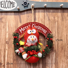 New Christmas wreath door hanging store window Christmas decorations dolls