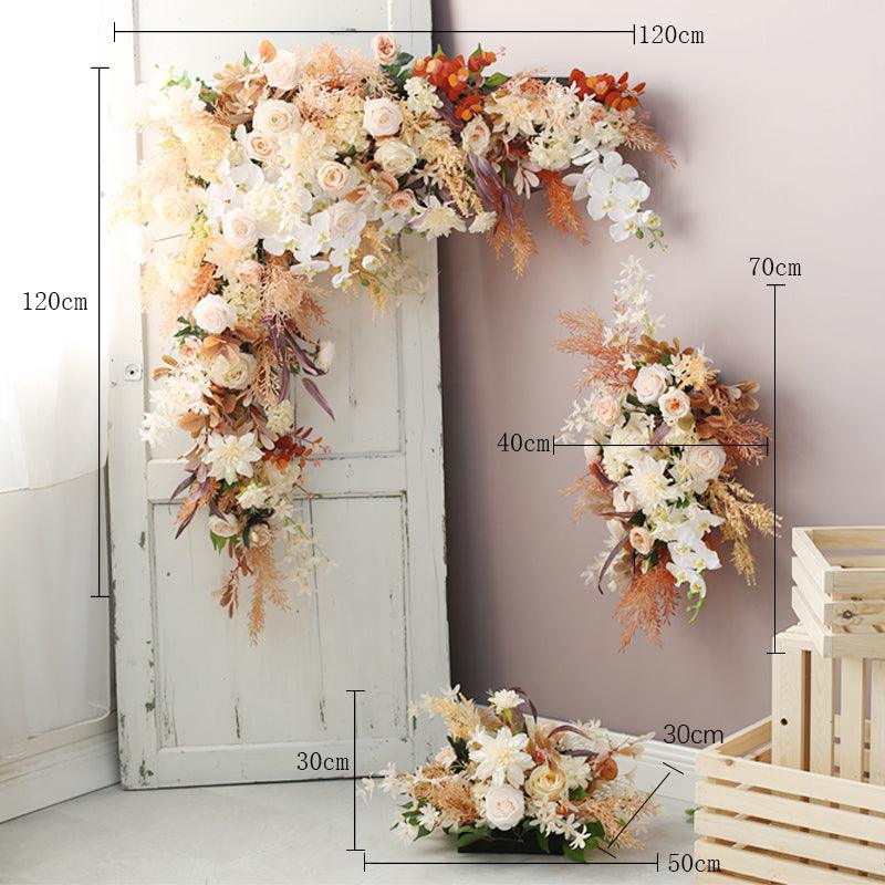 Wedding Floral Background Arch Wall Hanging Triangle Combination Flower