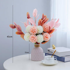 High-end simulation flower hydrangea table hotel fresh flower arrangement