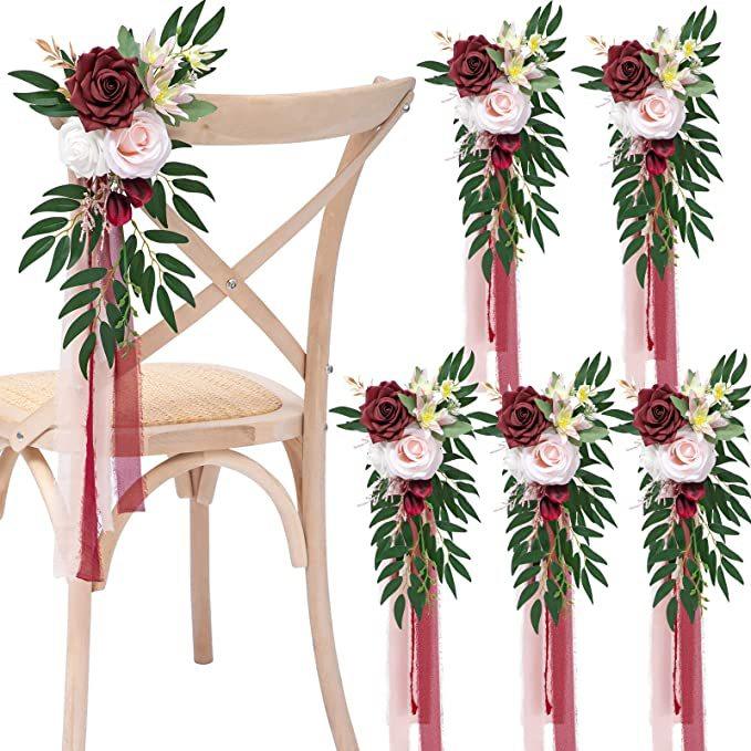 2Pcs wedding Artificial Chair Flower Decoration | Uflower