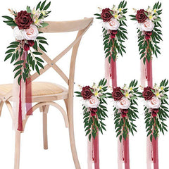 2Pcs wedding Artificial Chair Flower Decoration | Uflower