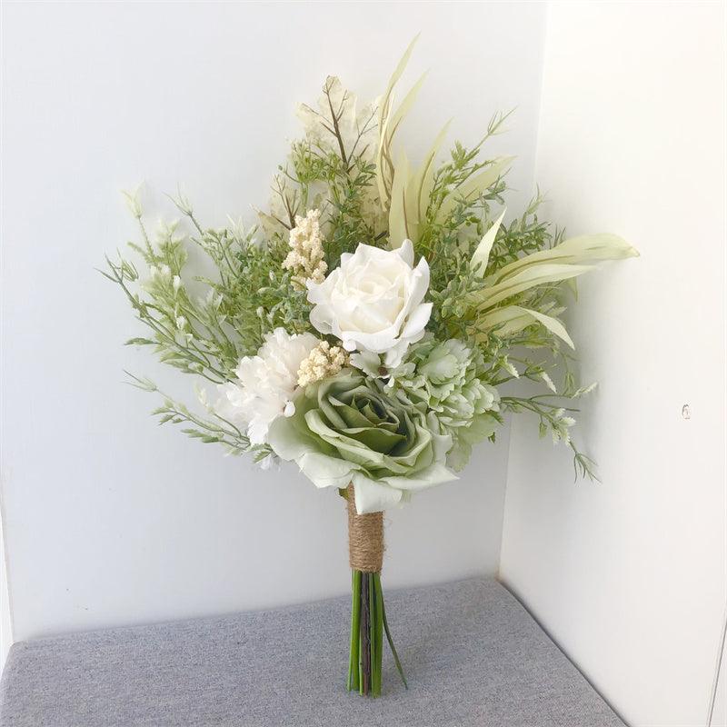 Mori fresh hand bouquet Garden style bridal hand bouquet Simulation bouquet