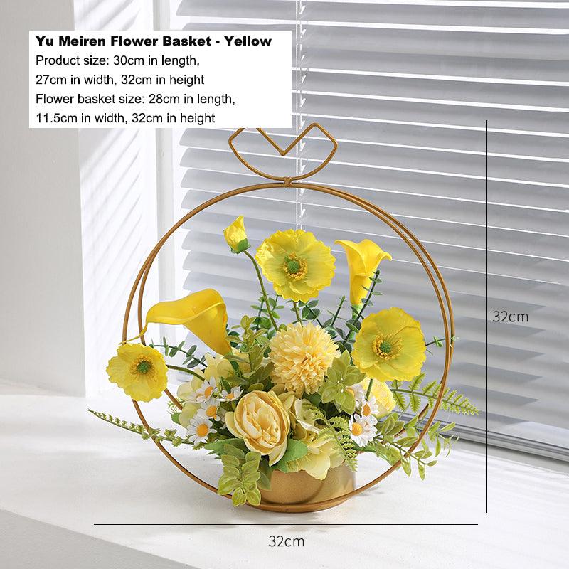 Flower basket simulation flower living room decoration