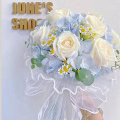 Hand bouquet bridal wedding simulation flower ball premium