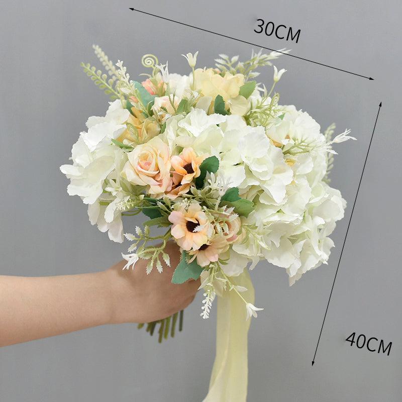 Wedding hand bouquet bride wedding license photo simulation flowers