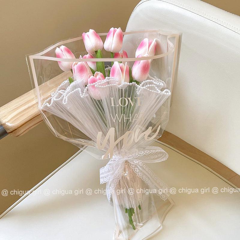 Simulation flowers tulips fake flowers hand bouquet eve bouquet arrangement