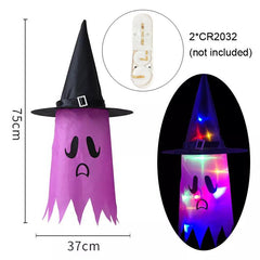 75CM LED Halloween Glow Wizard Hat Light Hanging Decoration