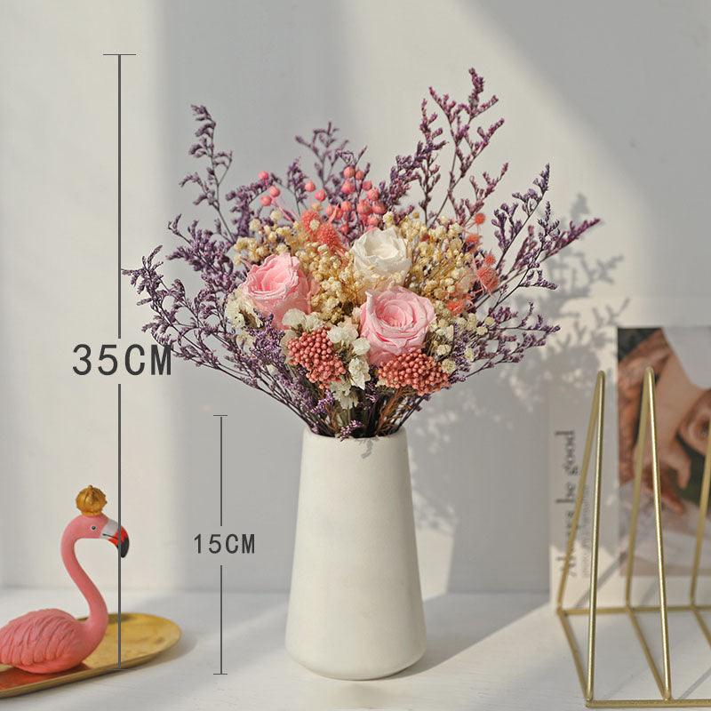 Light luxury artificial flower gypsophila living room decoration ornaments(Without Bottle)