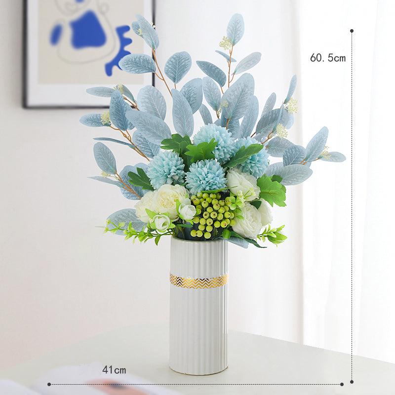 Light luxury floral arrangement high simulation flowers living room decoration